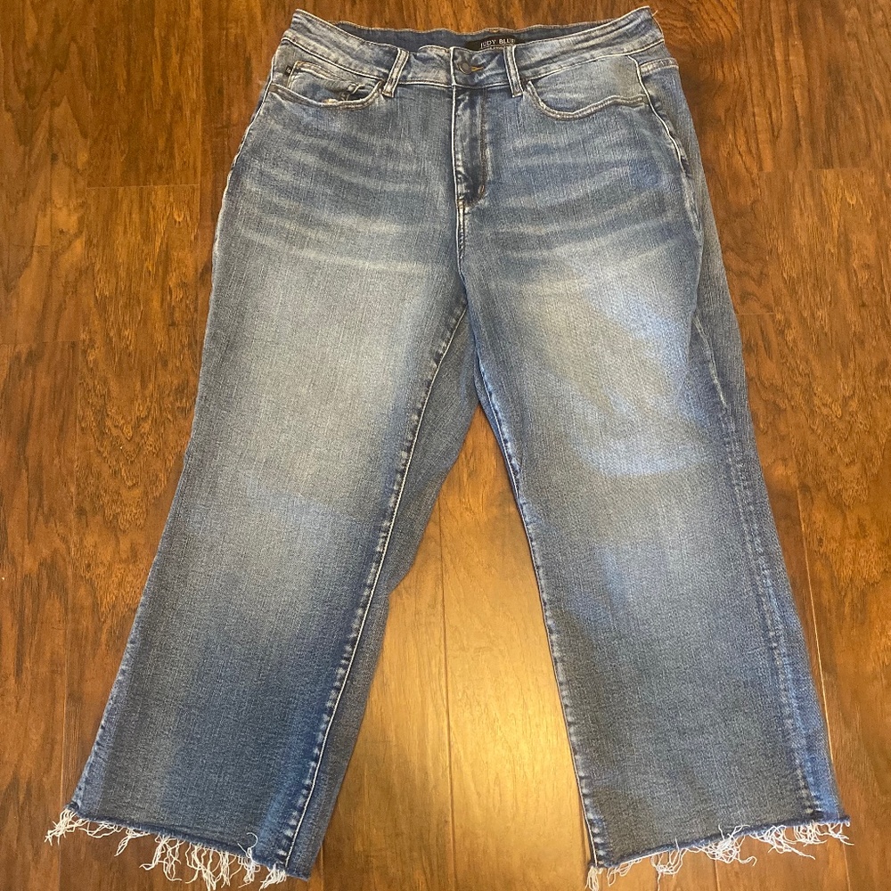 Judy Blues Wide Leg Crop Jeans - Size 14W